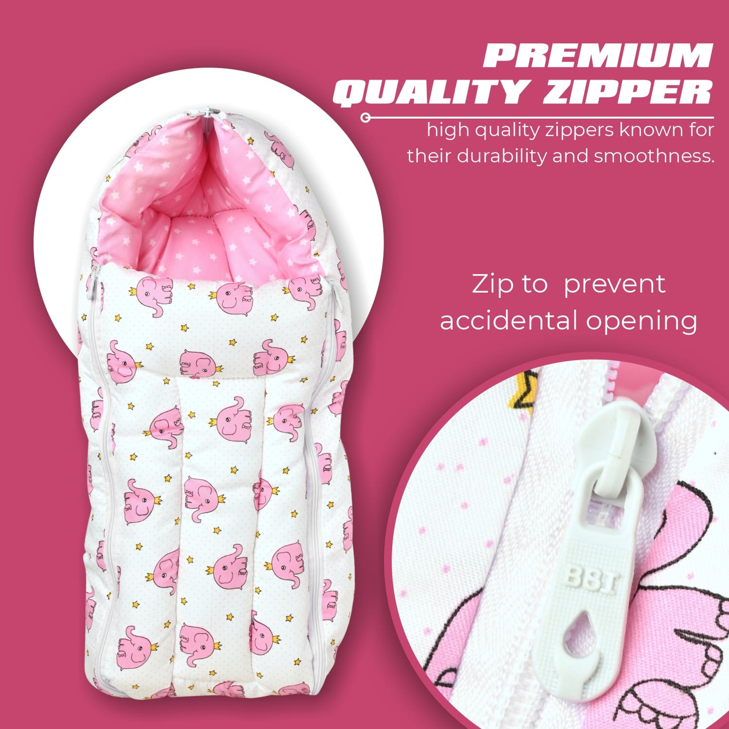 baby sleeping bag pink 3
